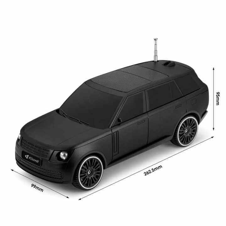 Boxă portabilă tip SUV, 10W, Bluetooth 5.3, Încărcare solară, FM Radio, USB, MP3, TF, LED, TWS, 1200mAh, negru
