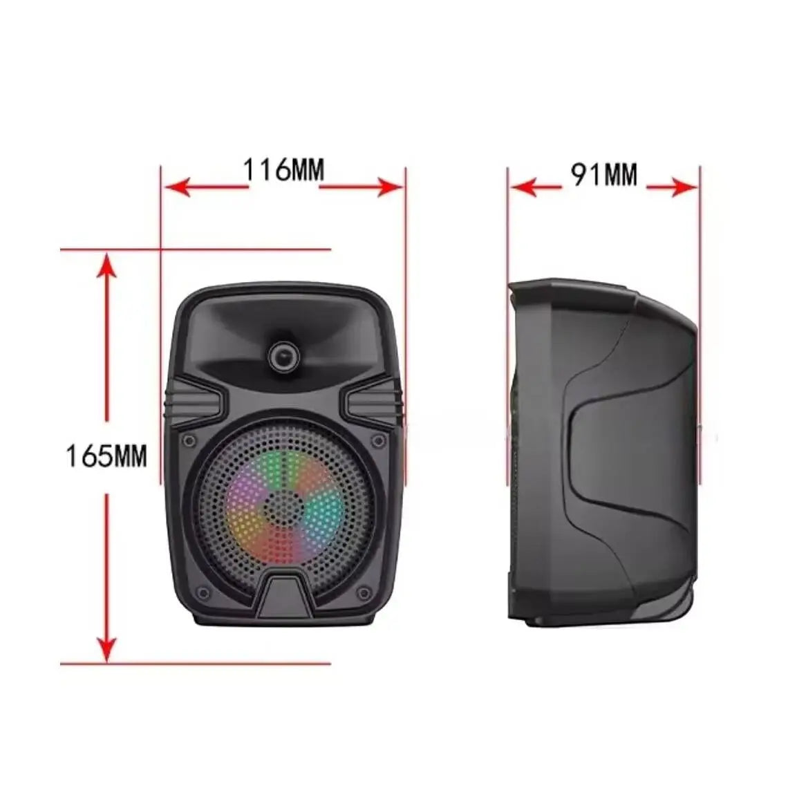Boxa portabila ZQS1328, 24W PMPO, BT/FM/USB, LED, 1200mAh