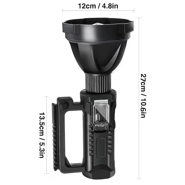 Lanterna LED portabila cu trepied, functie de Powerbank, incarcare USB, 4 moduri de iluminare, Waterproof