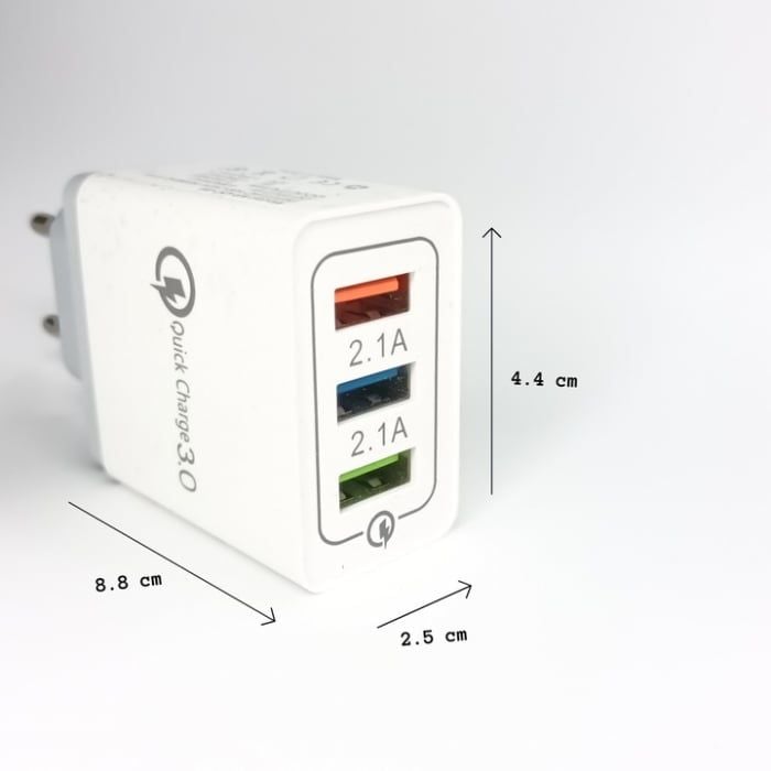 Incarcator priza, USB multiplu, 3 porturi 2.1A, incarcare rapida, Quick Charge 3.0