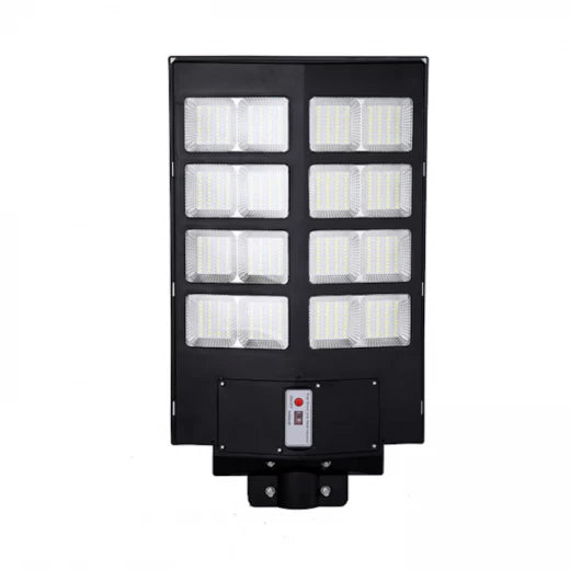 Lampă Solară LED 800W cu Panou Solar Încorporat, Senzor de Mișcare, 3 Moduri de Iluminare, Telecomandă și Suport, IP65 - Ideală pentru Curți, Alei, Parcări, Cabane