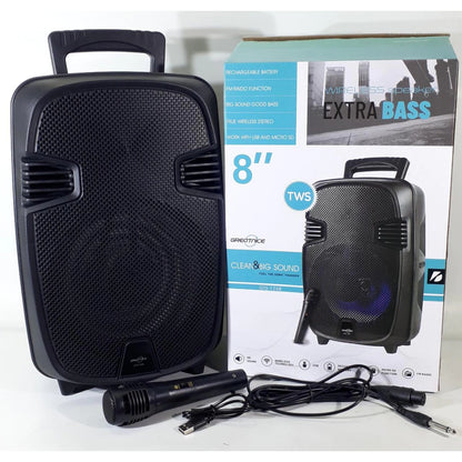 Boxa portabila Bluetooth GTS-1248, 8 Inch, FM Radio, USB, Microfon
