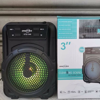 Boxă portabilă cu lumini LED, GTS-1346