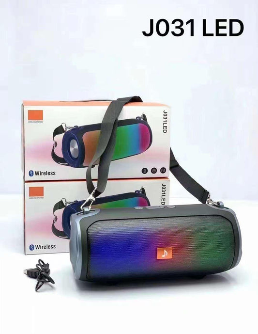 Boxa portabila J031LED, lumini RGB, powerbank, 18W PMPO, USB/AUX