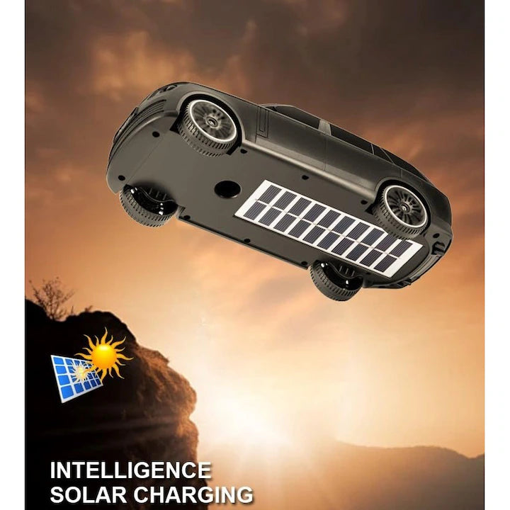Boxă portabilă tip SUV, 10W, Bluetooth 5.3, Încărcare solară, FM Radio, USB, MP3, TF, LED, TWS, 1200mAh, negru