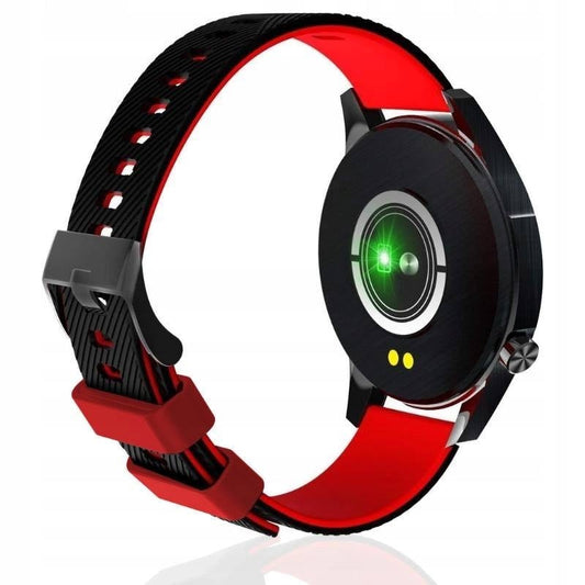 Ceas Smartwatch Sport, Incarcare Wireless, Moduri multiple, Termometru, Monitorizare somn, Negru-Orange