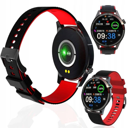 Ceas Smartwatch Sport, Incarcare Wireless, Moduri multiple, Termometru, Monitorizare somn, Negru-Orange