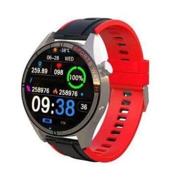 Ceas Smartwatch Sport, Incarcare Wireless, Moduri multiple, Termometru, Monitorizare somn, Negru-Orange