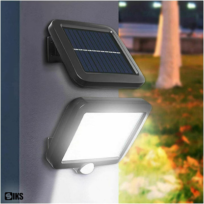 Lampa Solara LED Cu Telecomanda, Ajustabila, 120 COB LED, Senzor De Miscare Si Lumina, Baterie Inclusa 1200 mAh, 260 LM, Lungime Cablu 5 Metri, Rezistenta La Apa, Negru