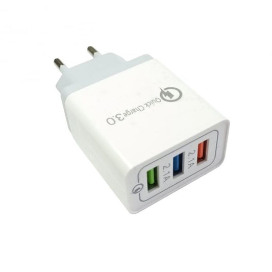 Incarcator priza, USB multiplu, 3 porturi 2.1A, incarcare rapida, Quick Charge 3.0
