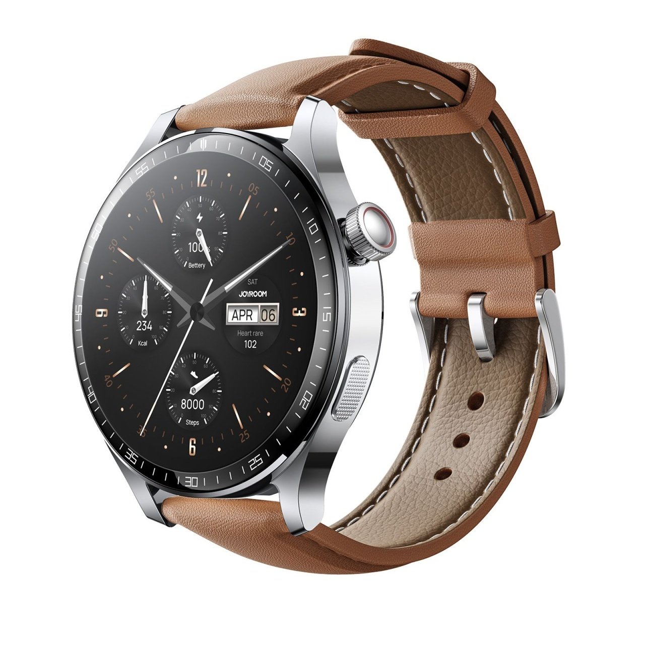 Joyroom JR-FC2 Pro - Smartwatch Full Touch BT5.4 cu Functie Telefon Classic Moonlight Silver
