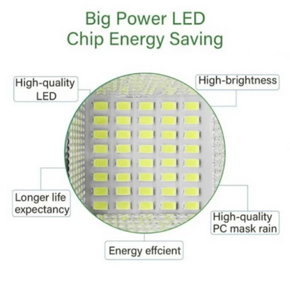 Lampă Solară LED 800W cu Panou Solar Încorporat, Senzor de Mișcare, 3 Moduri de Iluminare, Telecomandă și Suport, IP65 - Ideală pentru Curți, Alei, Parcări, Cabane