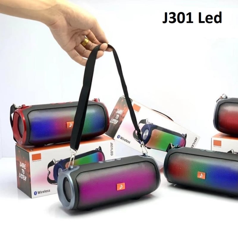 Boxa portabila J031LED, lumini RGB, powerbank, 18W PMPO, USB/AUX
