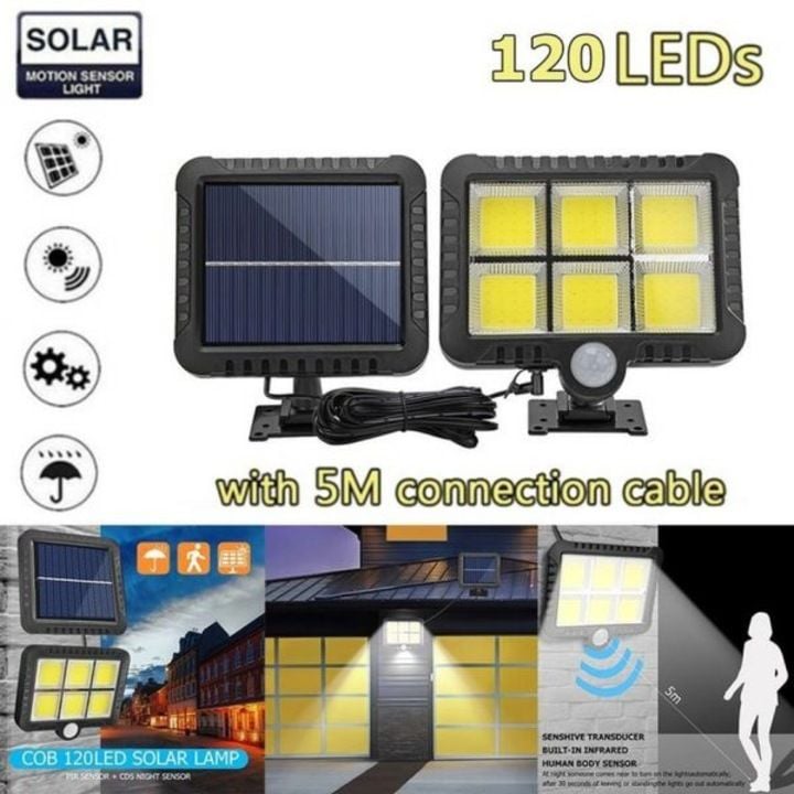 Solar LED Projector Duo 220 lm, Cold Light, with Motion Sensor, IP44, Solar Power Autonomy, Outdoor Lighting for Yard, Garden, Alleys or Terrace, Compact and Modern Design