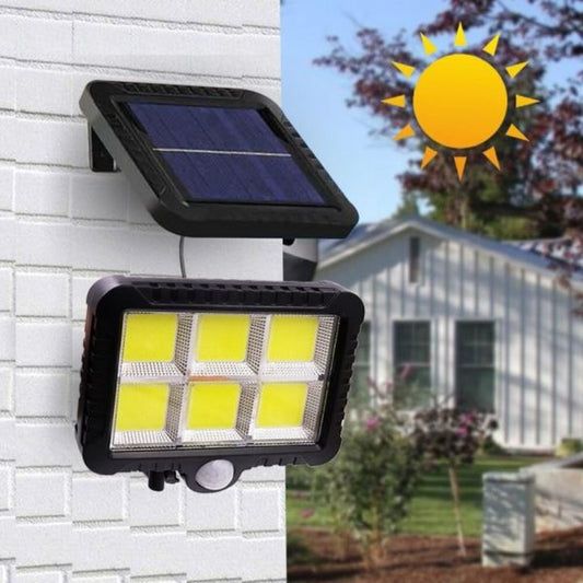 Proiector LED Solar Duo 220 lm, Lumina Rece, cu Senzor de Mișcare, IP44, Autonomie pe Energie Solară, Iluminare Exterioară pentru Curte, Grădină, Alei sau Terasă, Design Compact și Modern