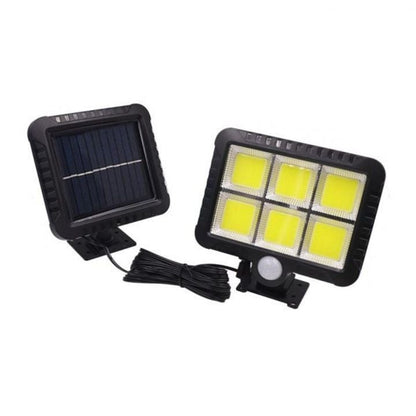 Solar LED Projector Duo 220 lm, Cold Light, with Motion Sensor, IP44, Solar Power Autonomy, Outdoor Lighting for Yard, Garden, Alleys or Terrace, Compact and Modern Design