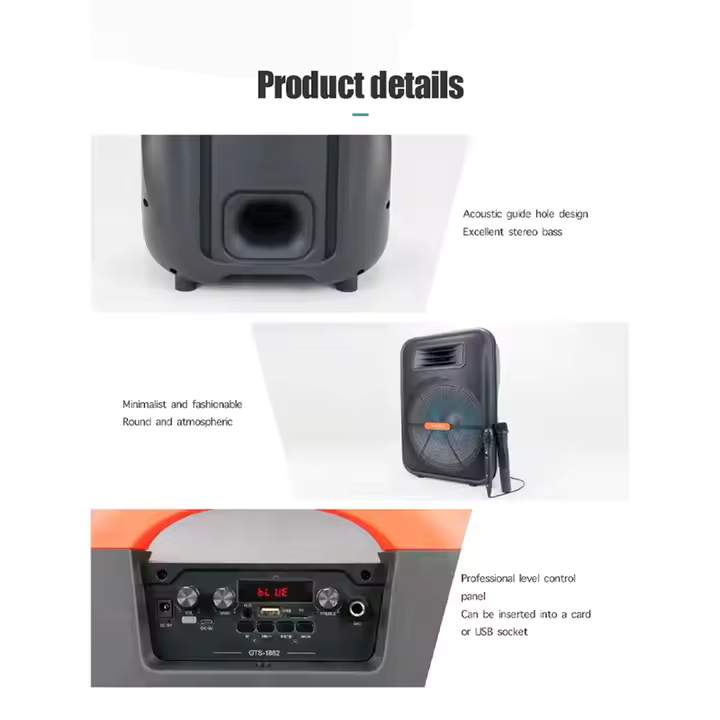 Boxa portabila GTS-1882, 35 W, 1800 mAh