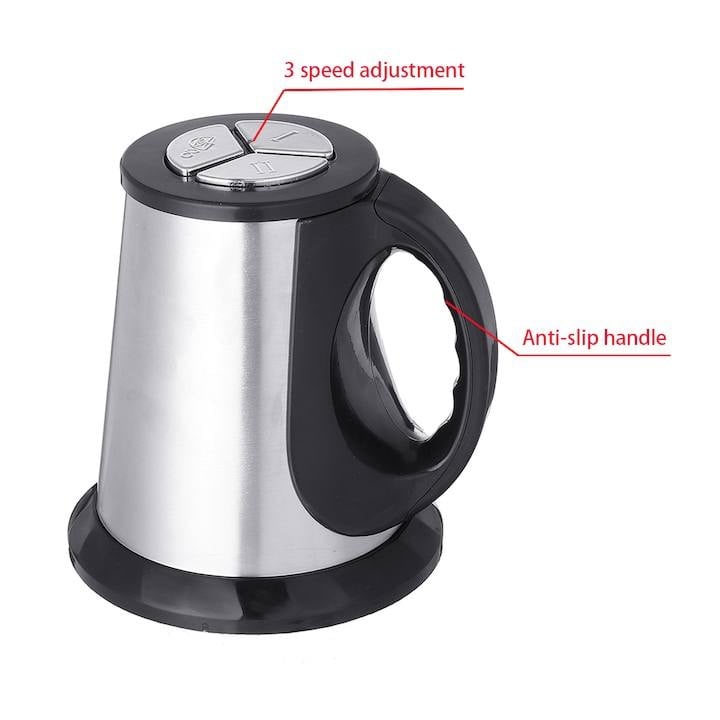 Tocator electric pentru carne si legume, 4 lame din otel inoxidabil de inalta calitate, Capacitate 2L, Recipient din Inox, Argintiu